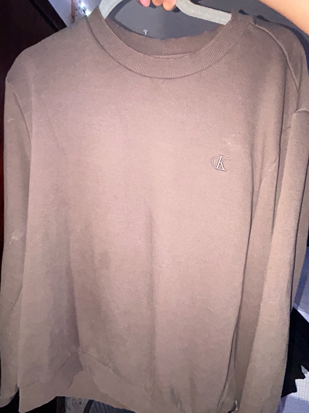 Calvin Klein Brown Logo Crewneck Sweatshirt